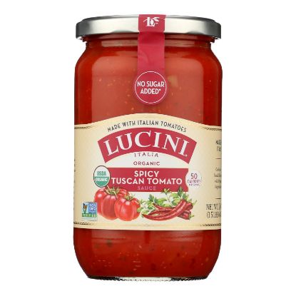 Lucini Italia - Pasta Sauce Organic Spicy Tuscan - Case of 6-24 Fluid Ounces