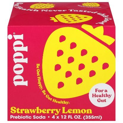 Poppi - Prebio Soda Straw Lemon - CS of 6-4/12 FZ