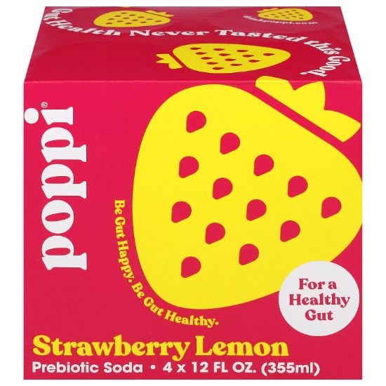 Poppi - Prebio Soda Straw Lemon - CS of 6-4/12 FZ