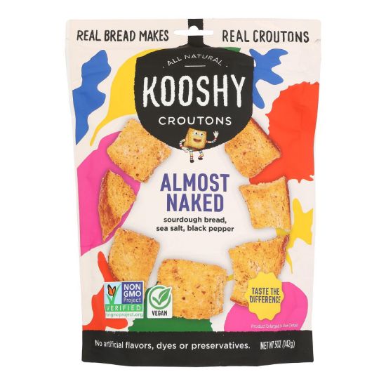 Kooshy Croutons - Almost Naked Croutons - Case of 6-5 Ounces