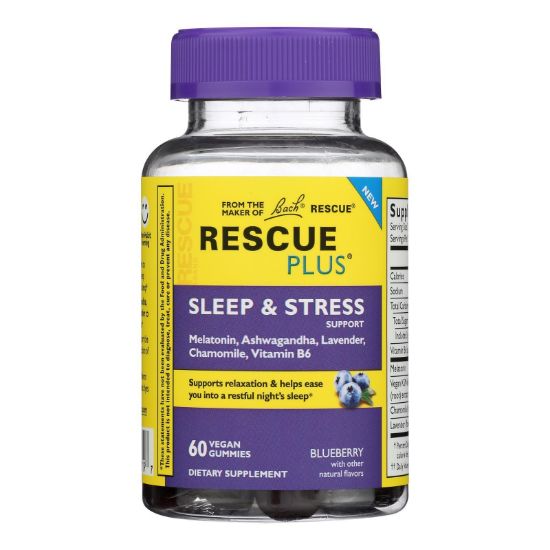Rescue - Sleep Stress Support Gummy Blueberry - 1 Each-60 Count