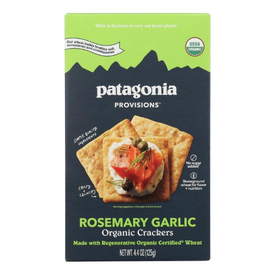Patagonia Provisions - Cracker Organic Rosemary Garlic - Case of 6 - 4.4 ounces