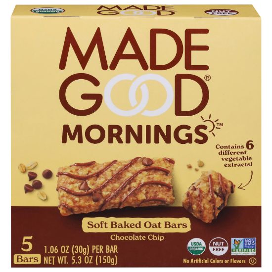 Made Good - Oat Bar Og2 Choc Chip Sft - CS of 6-5.3 OZ