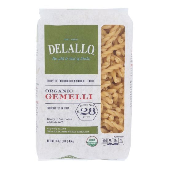 Delallo - Pasta Og1 Gemelli #28 - CS of 8-16 OZ