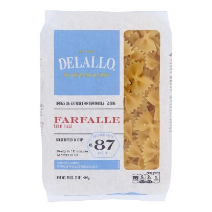 Delallo - Pasta Farfalle #87 - CS of 8-16 OZ