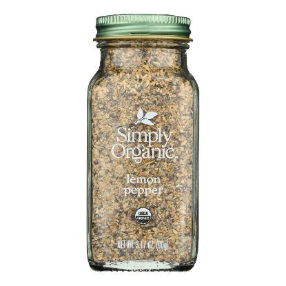 Simply Organic - Lemon Pepper Organic - Case of 6 - 3.17 ounces
