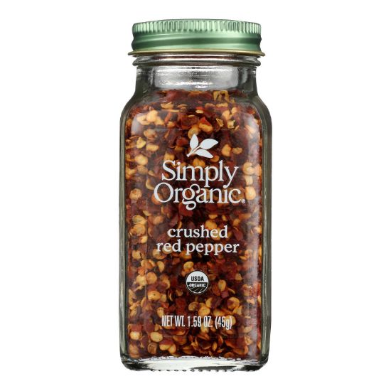 Simply Organic - Red Pepper Organic Crushed - Case of 6 - 1.59 ounces