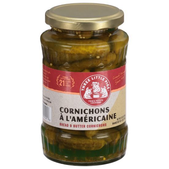 Trois Petits Cochons - Cornichons Bread Butter - CS of 12-12.4 OZ