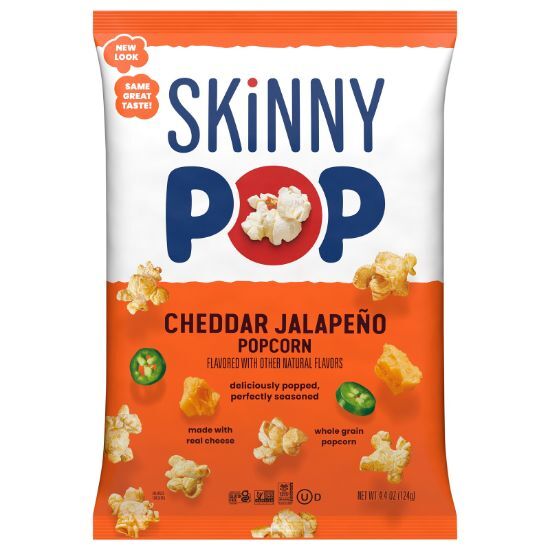 Skinnypop Popcorn - Popcorn Cheddar Jalapeno - CS of 12-4.4 OZ