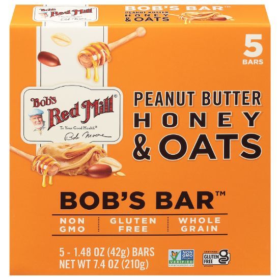 Bob's Red Mill - Bars Pbtr Honey Oats - CS of 6-7.4 OZ