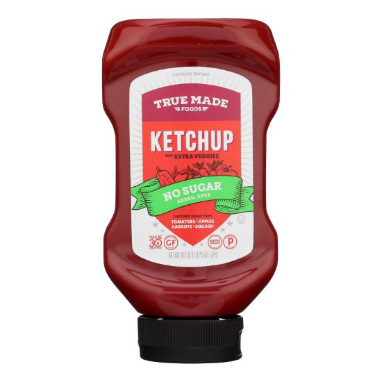 True Made Foods - Ketchup Sqz Btl No Sugar - CS of 6-18.5 OZ