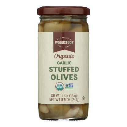 Woodstock - Olives Og2 Garlic Stuffed - CS of 12-8.5 OZ