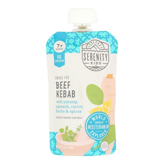 Serenity Kids - Pouch Beef Kebab W Veg - CS of 6-3.5 OZ