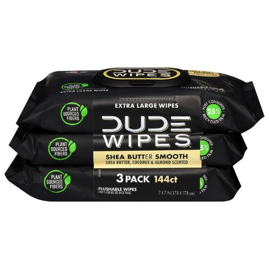 Dude Wipes - Wps Shea Btr Cnut Alm 3pk - CS of 4-144 CT