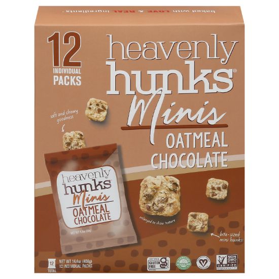 Heavenly Hunks - Ckie Minis Oatml Cho 12ct - CS of 6-14.4 OZ