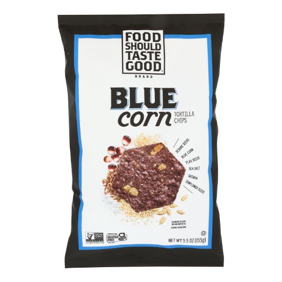 Food Should Taste Good - Tortilla Chips Blue Corn - CS of 12-5.5 OZ