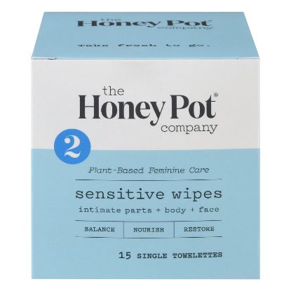 The Honey Pot - Wipes Intimate Snstve Ind - EA of 1-15 CT