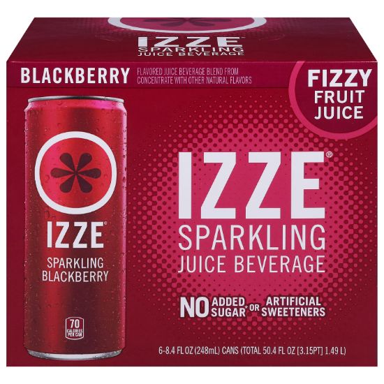 Izze - Can Sparkling Blackberry - CS of 4-6/8.4 FZ