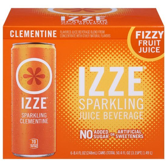 Izze - Can Sparkling Clementine - CS of 4-6/8.4 FZ