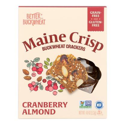 Better With Buckwheat - Crisps Cranberry Almond - CS of 10-4 OZ