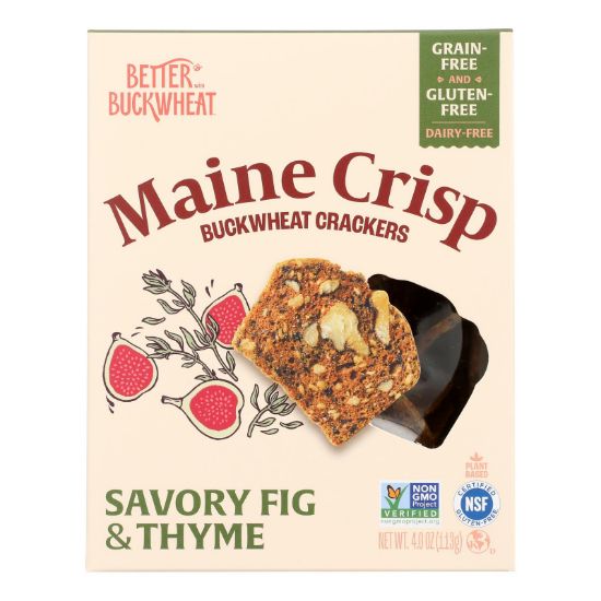 Better With Buckwheat - Crisps Savory Fig Thyme - CS of 10-4 OZ