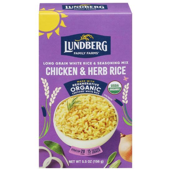 Lundberg Family Farms - Rice Og2 White Chkn Herb - CS of 6-5.5 OZ