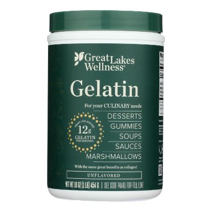 Great Lakes Wellness - Culinary Gelatin Unflav - EA of 1-16 OZ