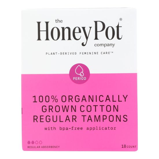 The Honey Pot - Tampon Reg Plst App Uscnt - EA of 1-18 CT