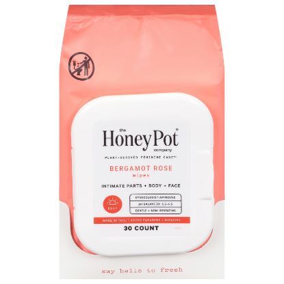The Honey Pot - Wipes Intimate Brgmt Rose - EA of 1-30 CT