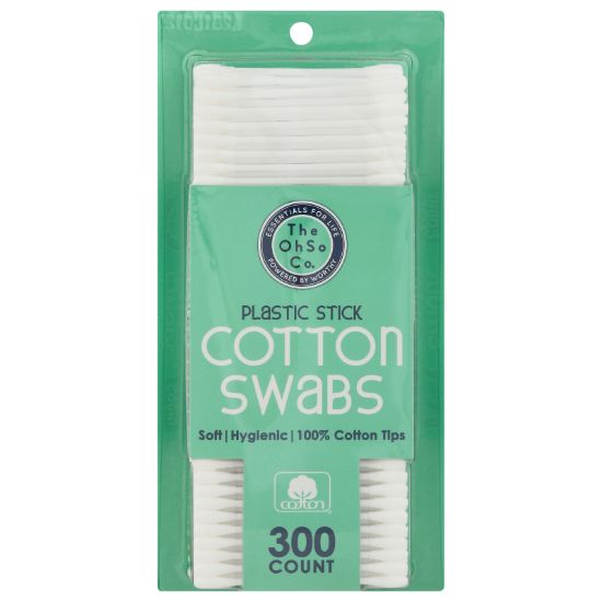 The Ohso Co - Cotton Swabs Plastic Stk - CS of 32-300 CT