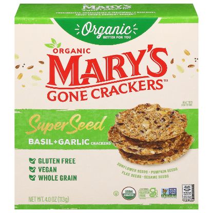 Mary's Gone Crackers - Crkr Og2 Spr Sd Grlc Bsl - CS of 6-4 OZ