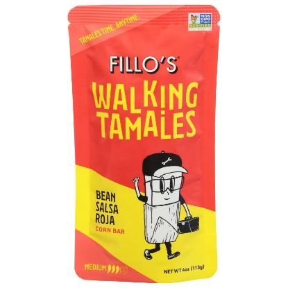 Fillo's - Tamales Bean Salsa Roja - CS of 7-4 OZ