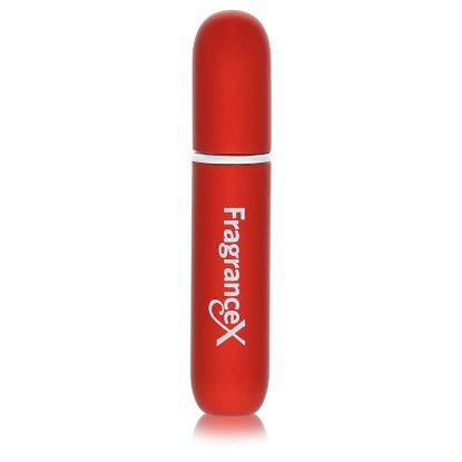 Travel Perfume Bottle by FragranceX Mini Travel Refillable Spray with Cap Refills from Any Fragrance Bottle (Maroon) .135 oz for Men