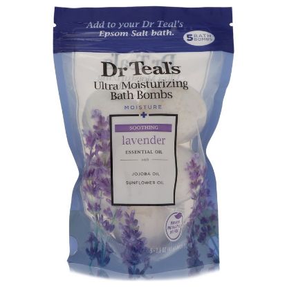 Dr Teal's Ultra Moisturizing Bath Bombs by Dr Teal's Five (5) 1.6 oz Moisture Soothing Bath Bombs with Lavender, Essential Oils, Jojoba Oil, Sunflower Oil (Unisex) 1.6 oz for Men