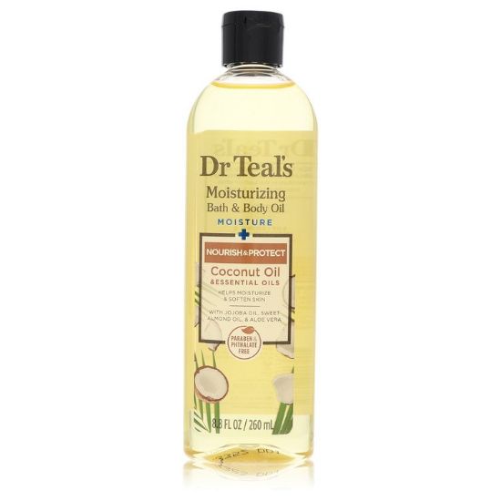 Dr Teal's Moisturizing Bath & Body Oil by Dr Teal's Nourishing Coconut Oil with Essensial Oils, Jojoba Oil, Sweet Almond Oil and Cocoa Butter 8.8 oz for Women