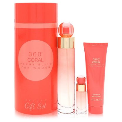 Perry Ellis 360 Coral by Perry Ellis Gift Set -- for Women