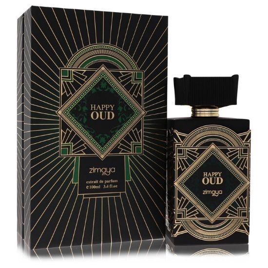 Afnan Zimaya Happy Oud by Afnan Extrait De Parfum Spray (Unisex) 3.4 oz for Men