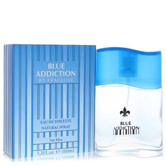 Fragluxe Blue Addiction by Fragluxe Eau De Toilette Spray 3.3 oz for Men