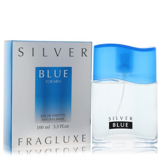 Fragluxe Silver Blue by Fragluxe Eau De Toilette Spray 3.3 oz for Men