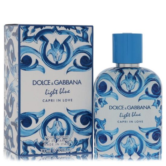 Light Blue Capri in Love by Dolce & Gabbana Eau De Parfum Refillable Spray 3.3 oz for Men
